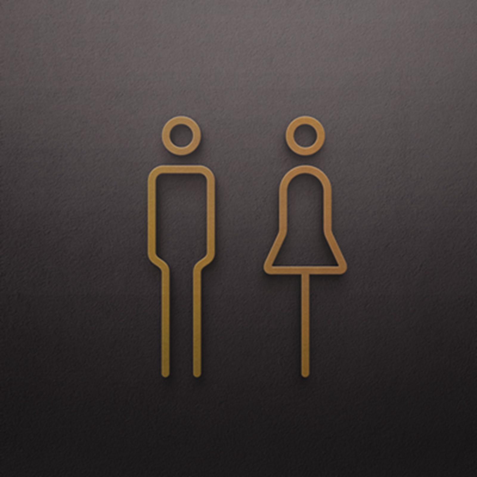 Men Women Toilet Sign Loo Lightweight Toilet Symbol Sign for Parks Bar Store