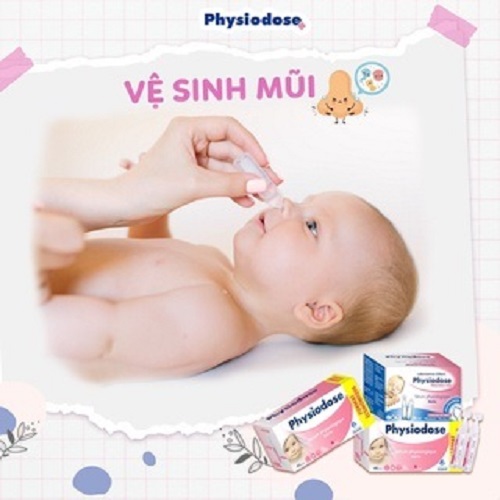 Physiodose- Nước muối sinh lý đơn liều (hộp 40 ống x 5ml) - Vệ sinh mắt mũi tai miệng cho bé