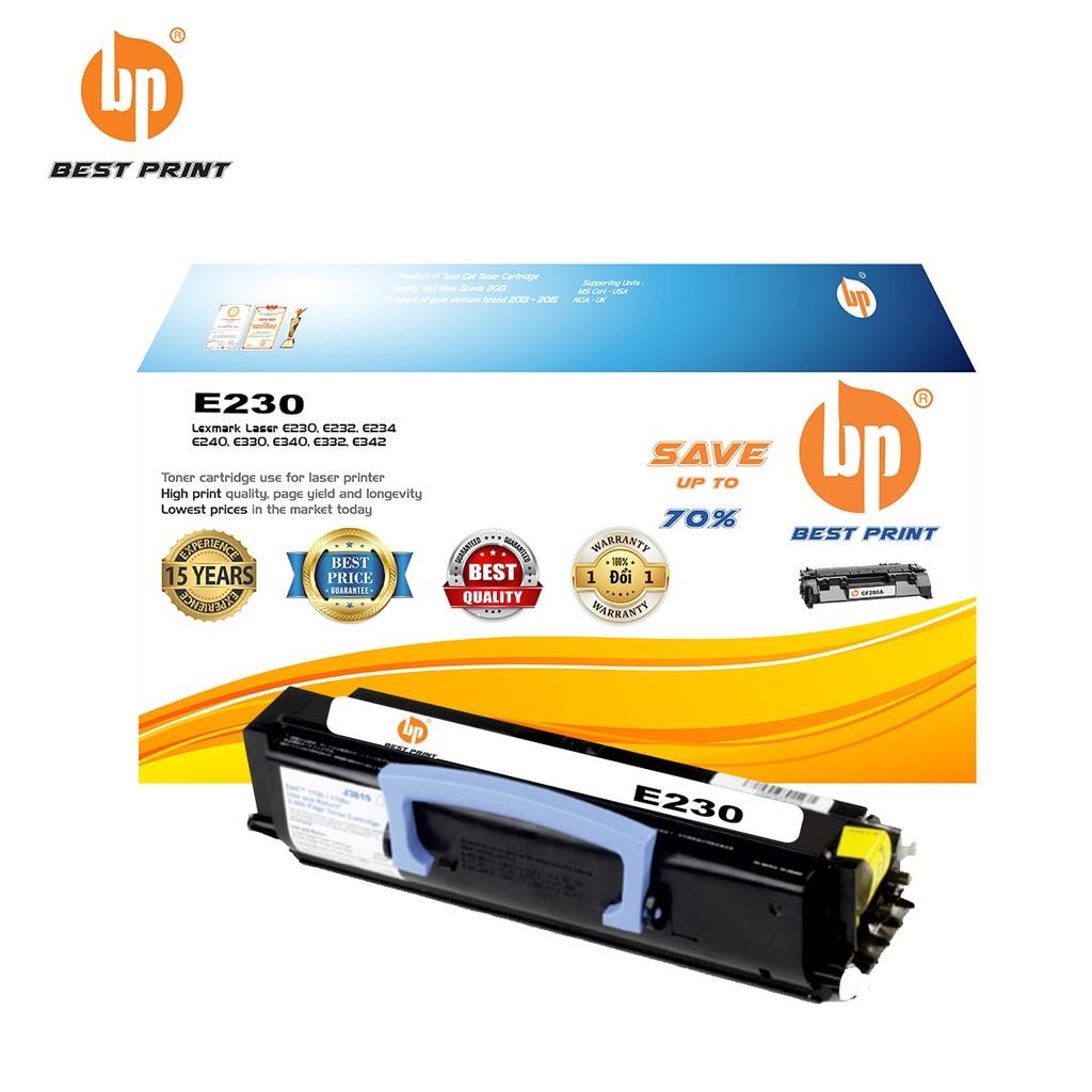 Hộp mực in BEST PRINT E230 dùng cho máy in Lexmark Laser E230, E232, E234, E240, E330, E340, E332, E342 - HÀNG CHÍNH HÃNG