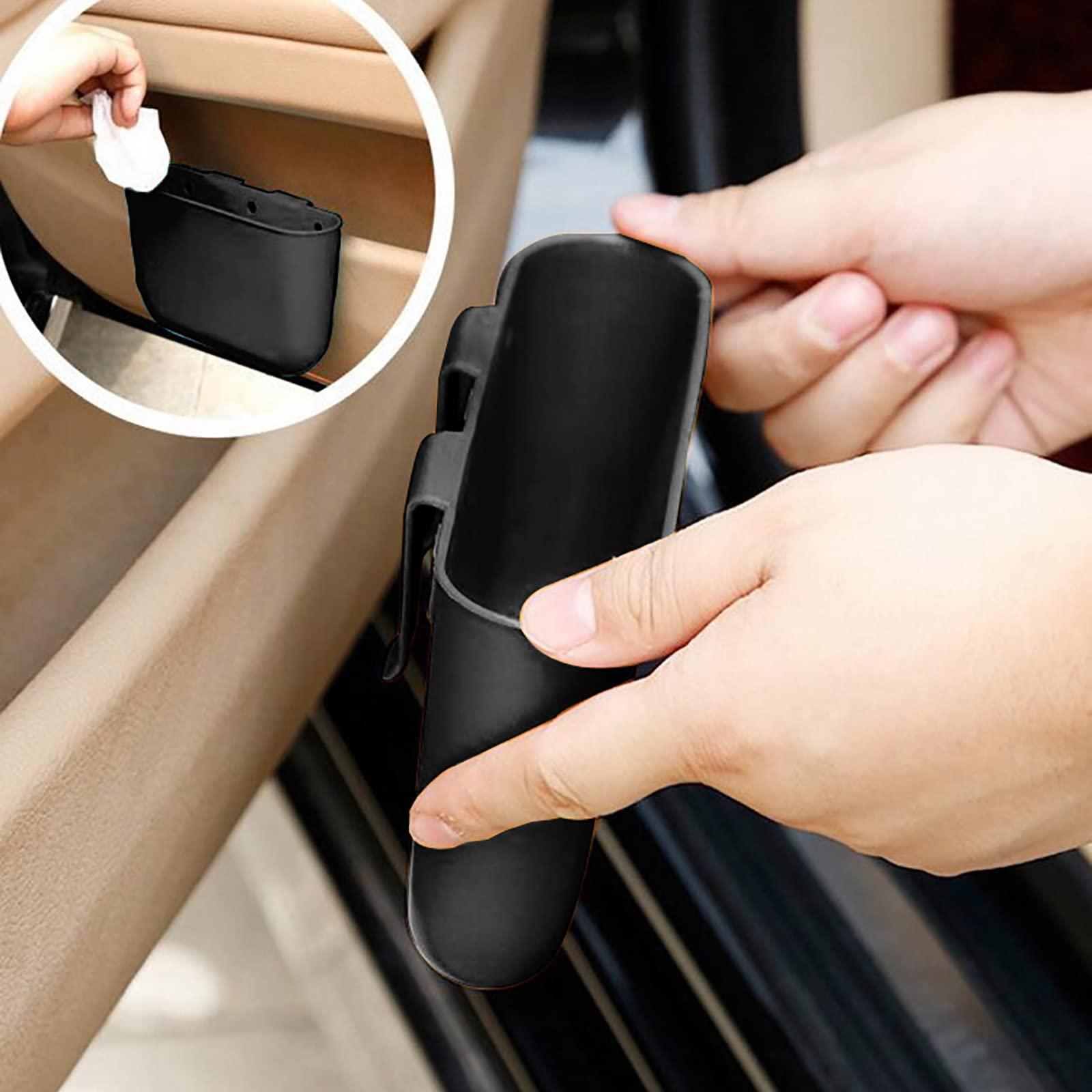 Bin cho xe nhỏ , thùng rác nhựa mini có thể lưu trữ xe lưu trữ xe, hộp lưu trữ treo, dễ làm sạch, màu: màu đen