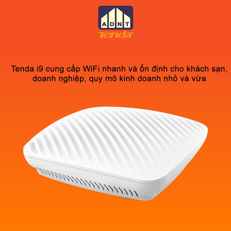 Bộ phát sóng wifi ốp trần tốc độ cao chuẩn 300 Mbps Wireless Router I9 v2.0 Tenda hàng chính hãng