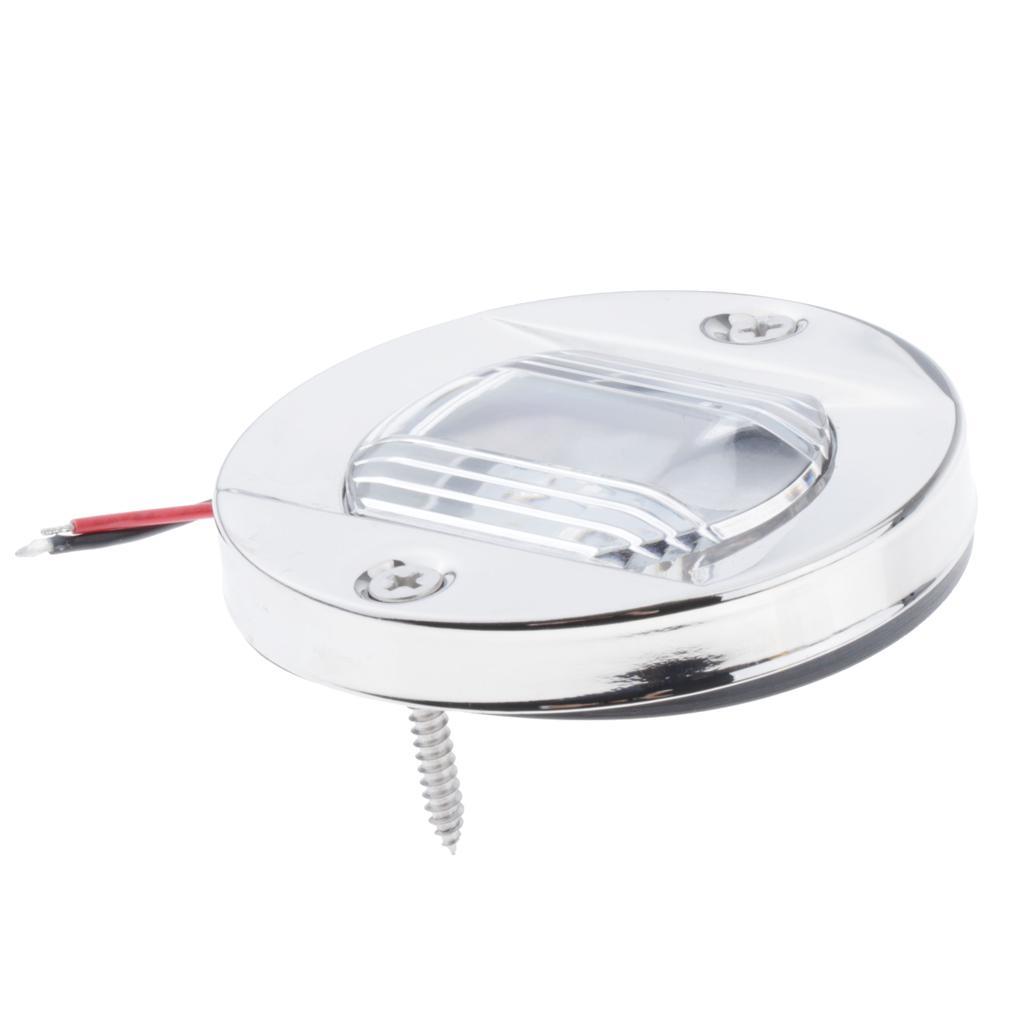 Stainless Steel Marine Boat Yacht RV 6 LEDs Step Courtesy Light 12V White