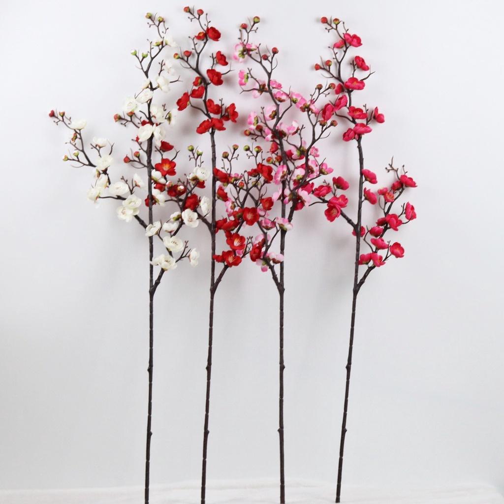 Hoa Giả, Cành Hoa Đào Tết Tuyệt Đẹp Dài 94cm Trang Trí Nhà Cửa, Decor Nội Thất HD-003