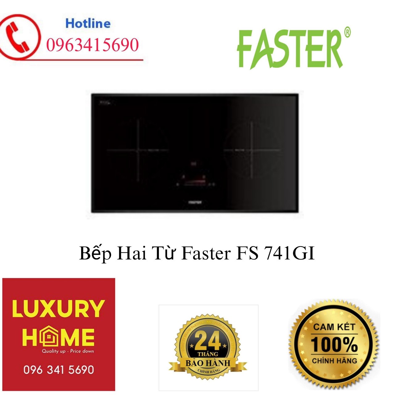 Bếp Hai Từ Faster FS 741GI - Hàng Chính Hãng