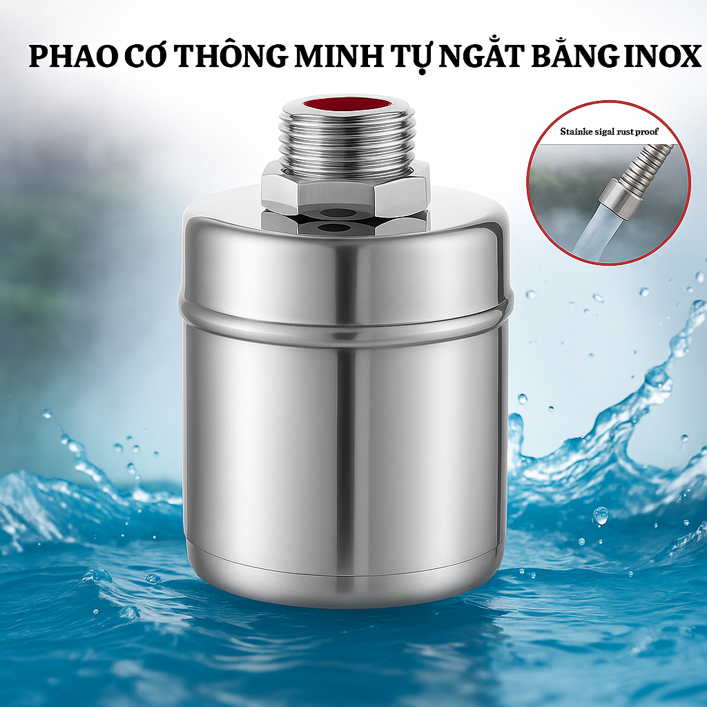 Mẫu Phao Cơ Inox 304 Cao Cấp – Tự Động Ngắt Nước, Chống Tràn Hiệu Quả 100%