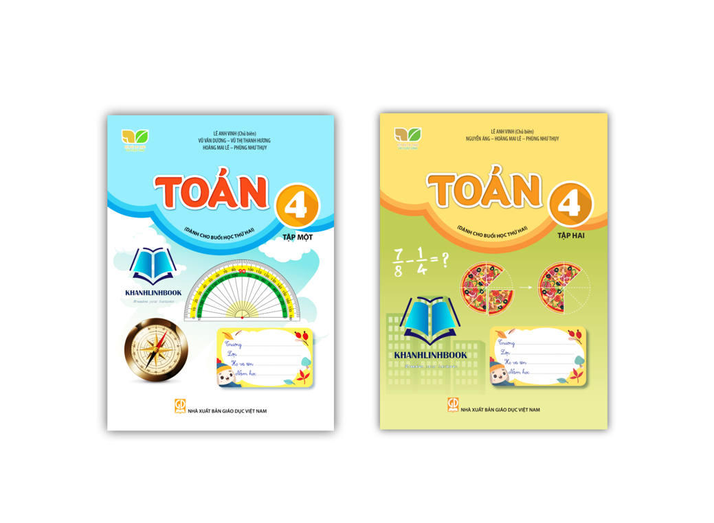 Sách - Combo Toán 4 - Tập 1 + 2 (Dành cho buổi học thứ hai) (Kết nối tri thức với cuộc sống)