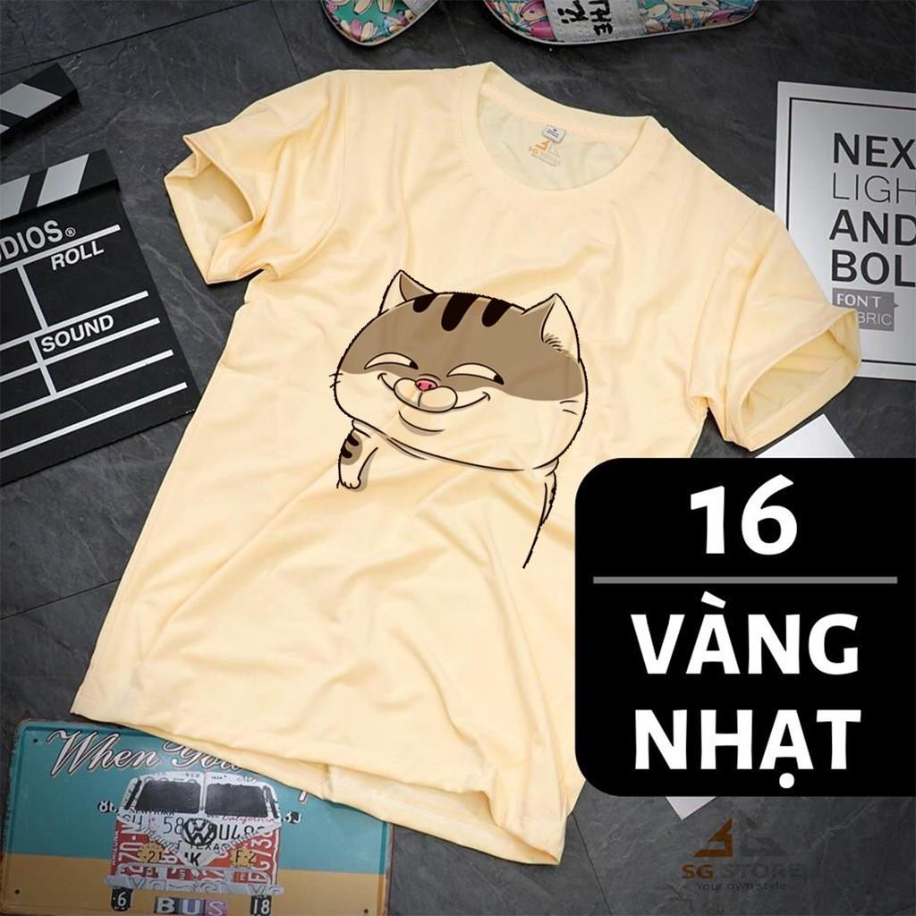 ÁO THUN IN MÈO AMI - ÁO CỔ TRÒN NGẮN TAY - MÀU VÀNG NHẠT