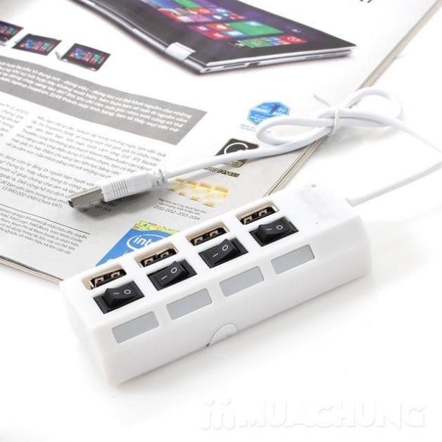 Bộ chia USB 2.0 từ 1 ra 4 cổng có công tắc