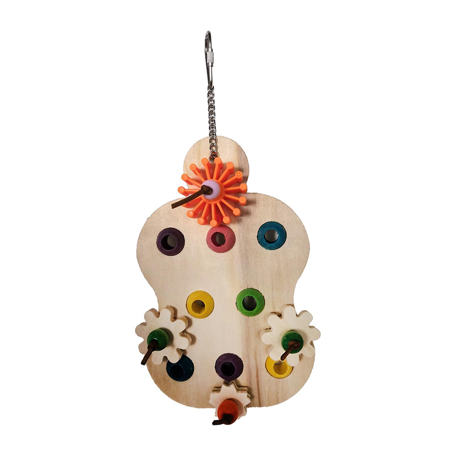 Pet Parrot Chewing Toys Wood Accessories Bird Nest Hanging Toys Parrot Molar Toy Bird Cage Bite Toy Bird Toys for lovebird Budgie Conures