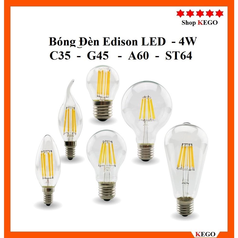 Bóng Led râu C35L, G45, A60, ST64 4W ánh sáng vàng