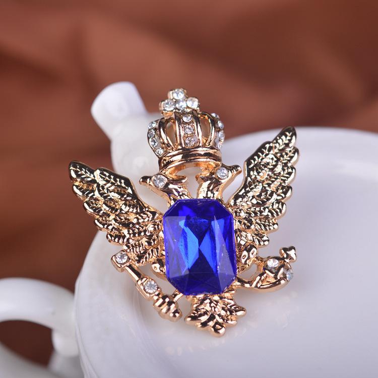 2pcs Crown Eagle Men Shirt Suit Collar Clip Shirt Brooch Pin Accessory Gift