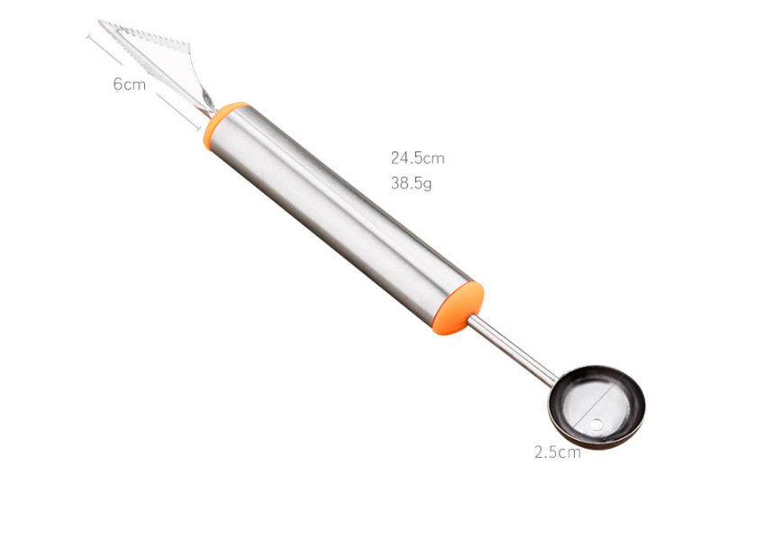 Muỗng múc trái cây 2 đầu inox - 24.5cm 38.5g