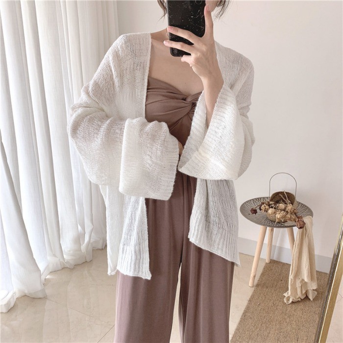 Áo khoác len nhẹ kiểu cardigan mỏng 