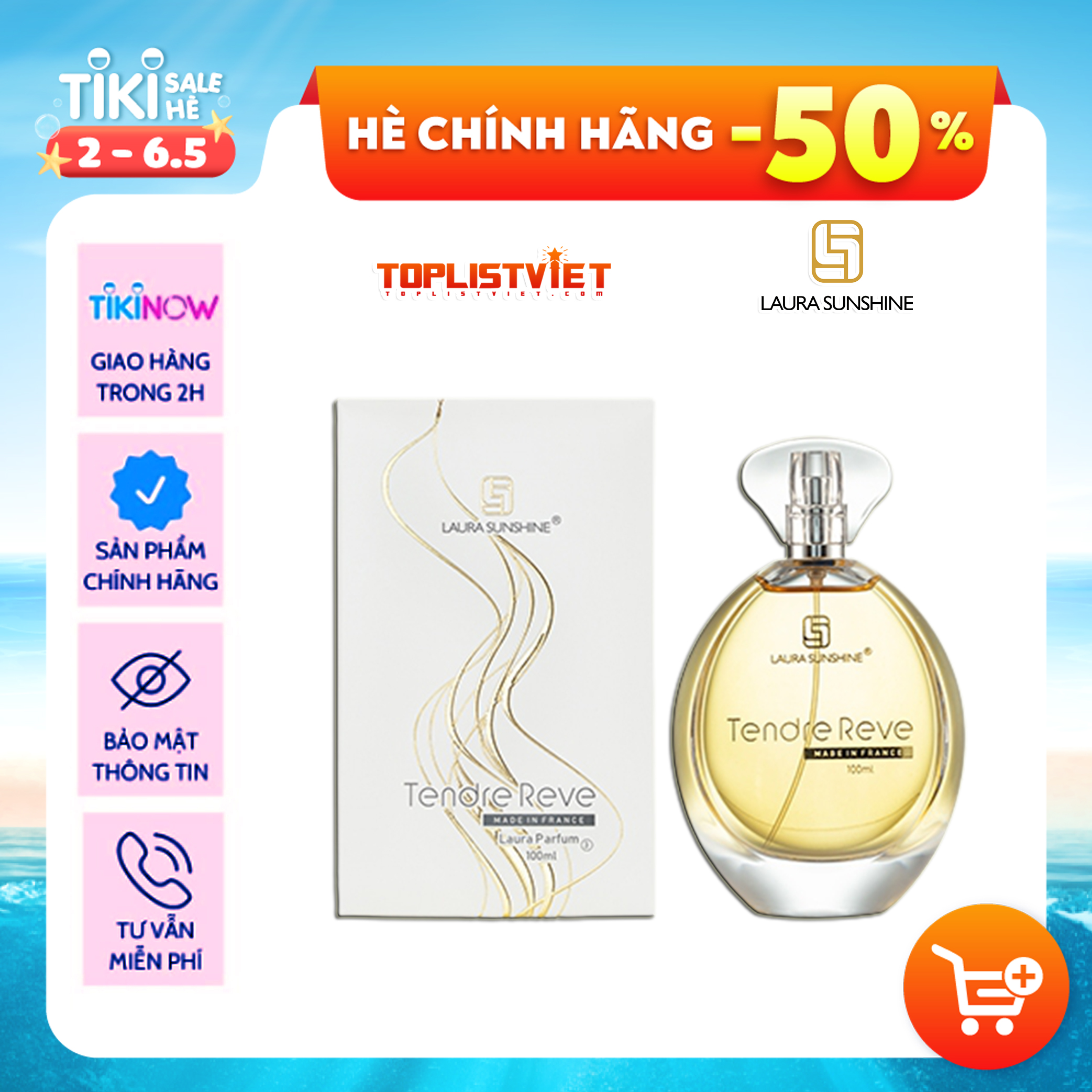 Nước Hoa Nữ  - Nhật Kim Anh - No3 100ml - Laura Sunshine - Paris Tendre Reve