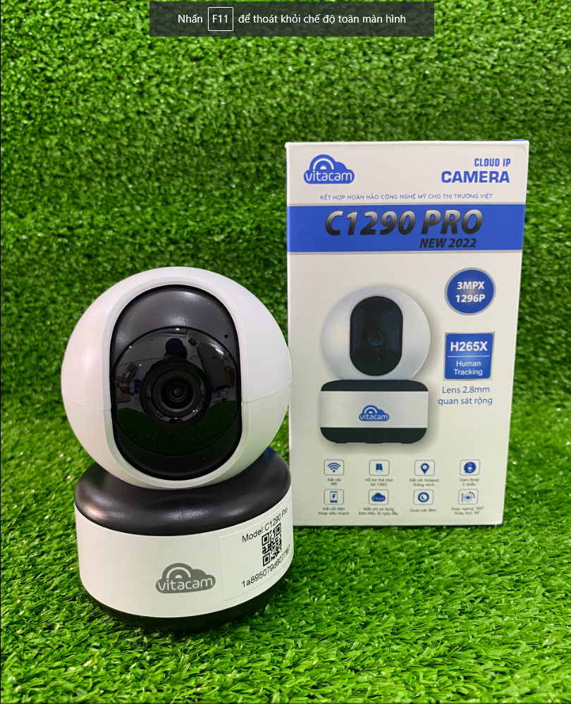 camera ip wifi Vitacam C1280 3MPx, Hàng Chính Hãng