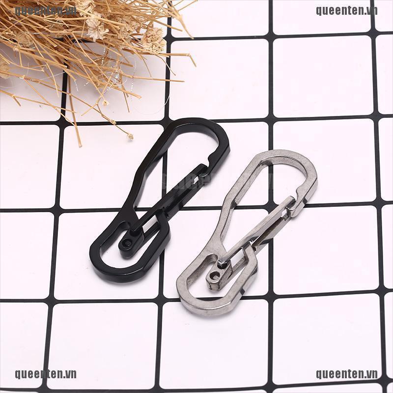 Stainless Steel Climbing Carabiner Key Chain Clip Hook Buckle Keychain Outdoor QUVN