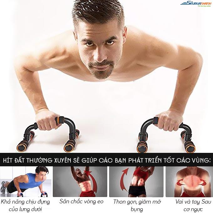 Dụng Cụ Hít Đất Chống Đẩy Tại Nhà Chữ U, Tập Cơ Ngực Vai Hiệu Quả