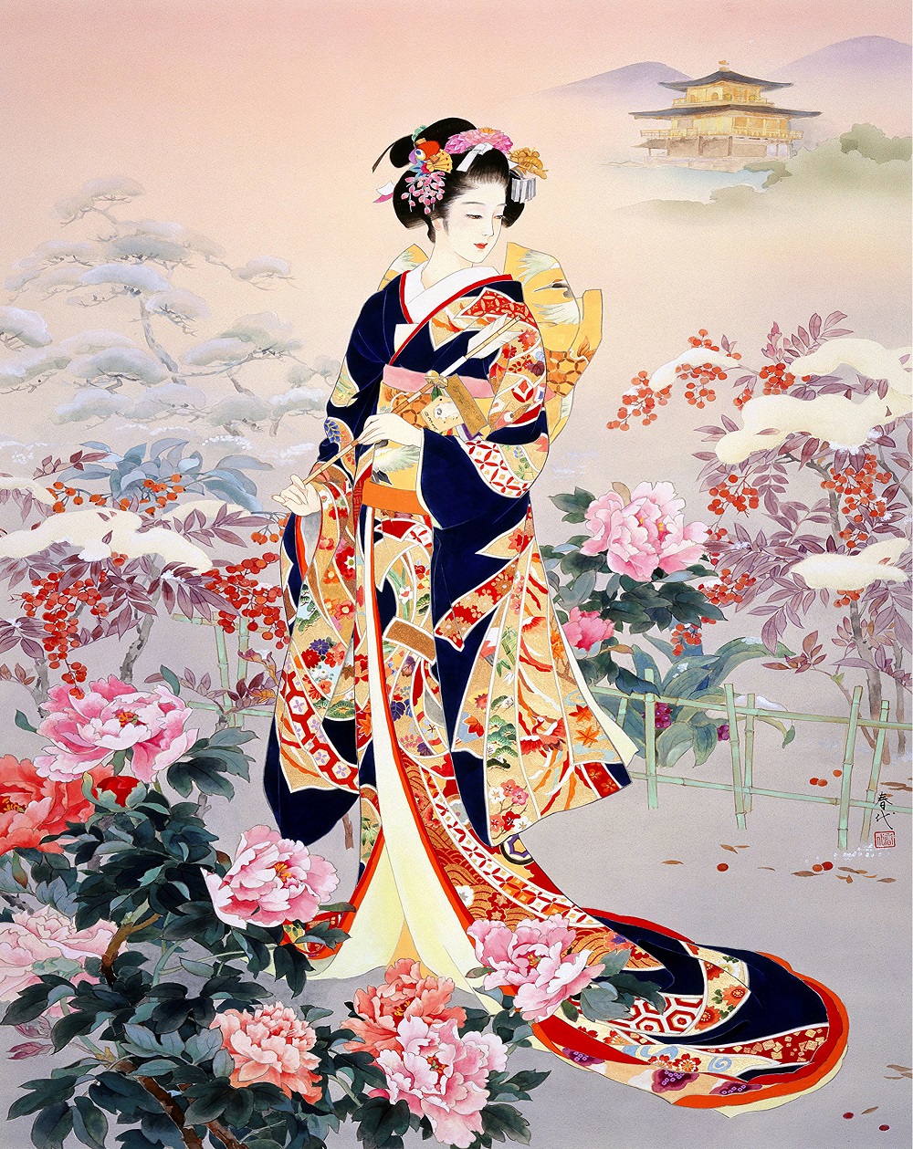 Bộ tranh xếp hình cao cấp 500 mảnh ghép – Geisha