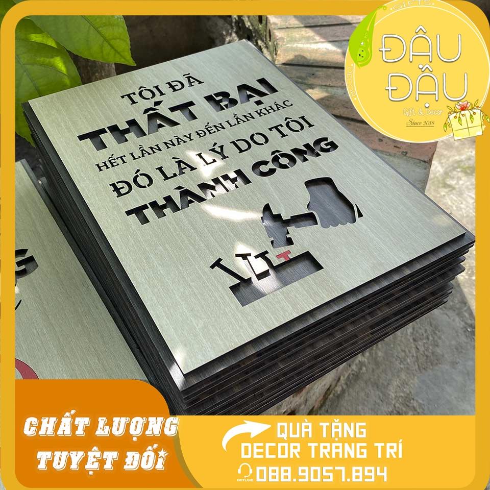 Tranh Treo Tường Gỗ “Tôi đã thất bại hết lần này đến lần khác, đó là lý do tôi thành công”