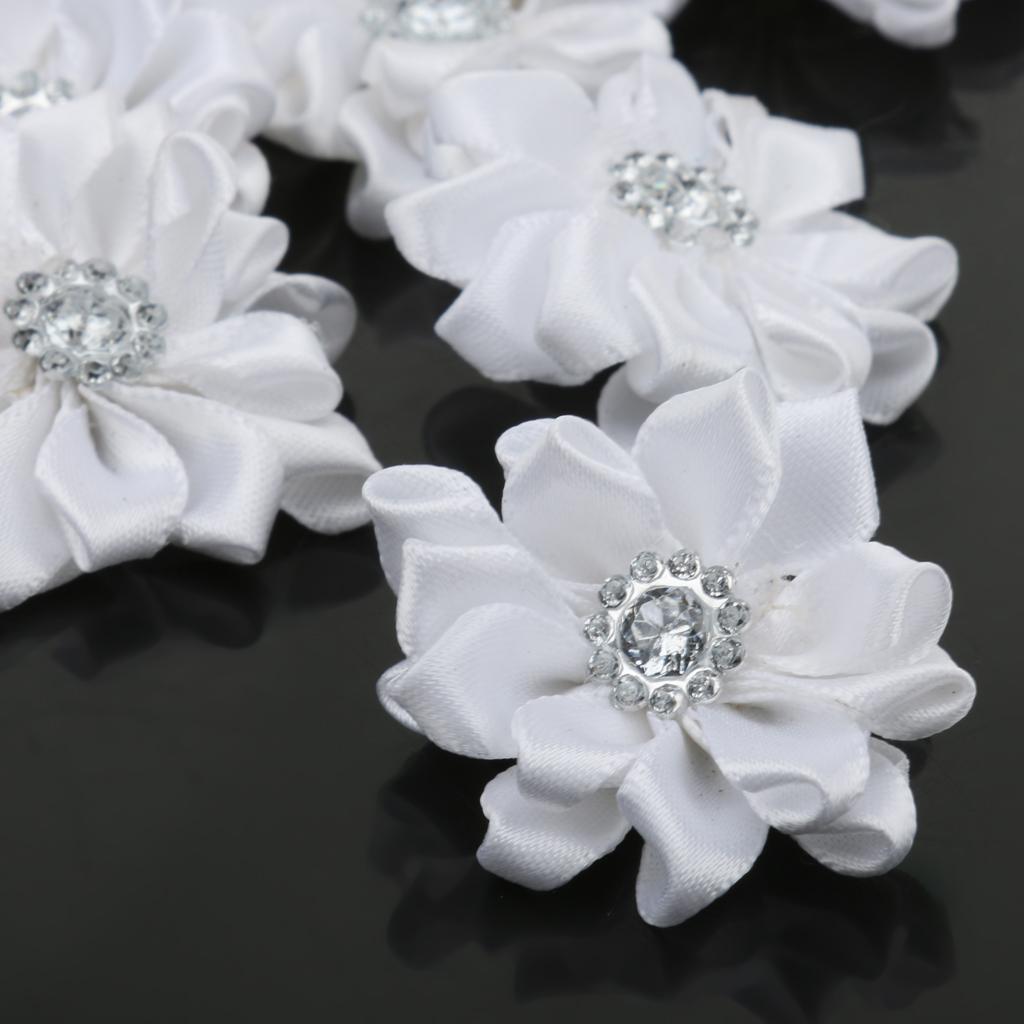 10pcs Satin Ribbon Flower Craft DIY Accessory Wedding Appliques Gift Packing