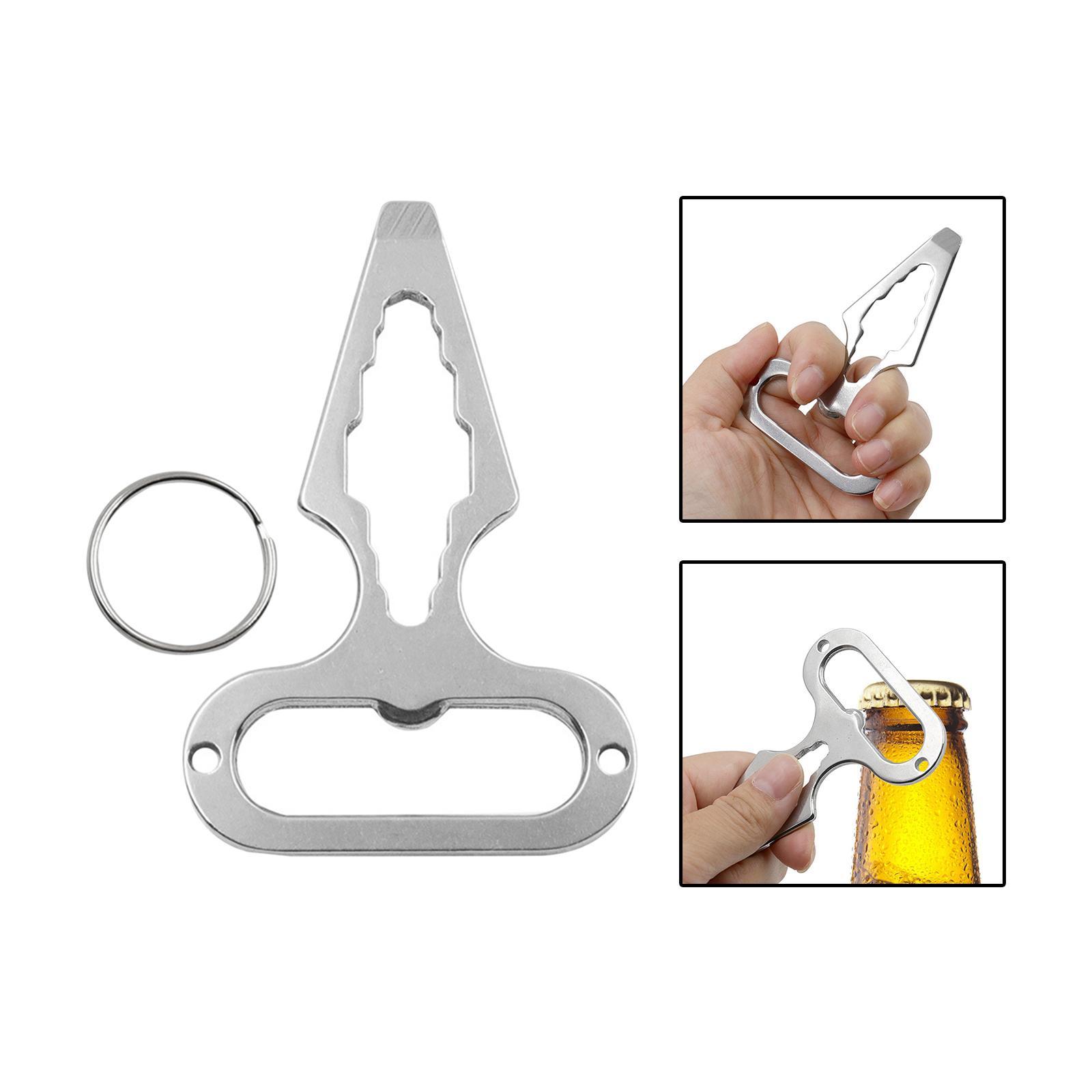 Mini Wrench Keychain Bottle Opener Screwdriver Outdoor Multifunctional Tools