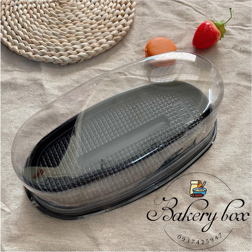 50 Hộp H12 Đế Đen Oval Đựng Rau Câu - Bánh Mì Hoa Cúc - Bánh Bò Thốt Nốt - Rau Câu 3D