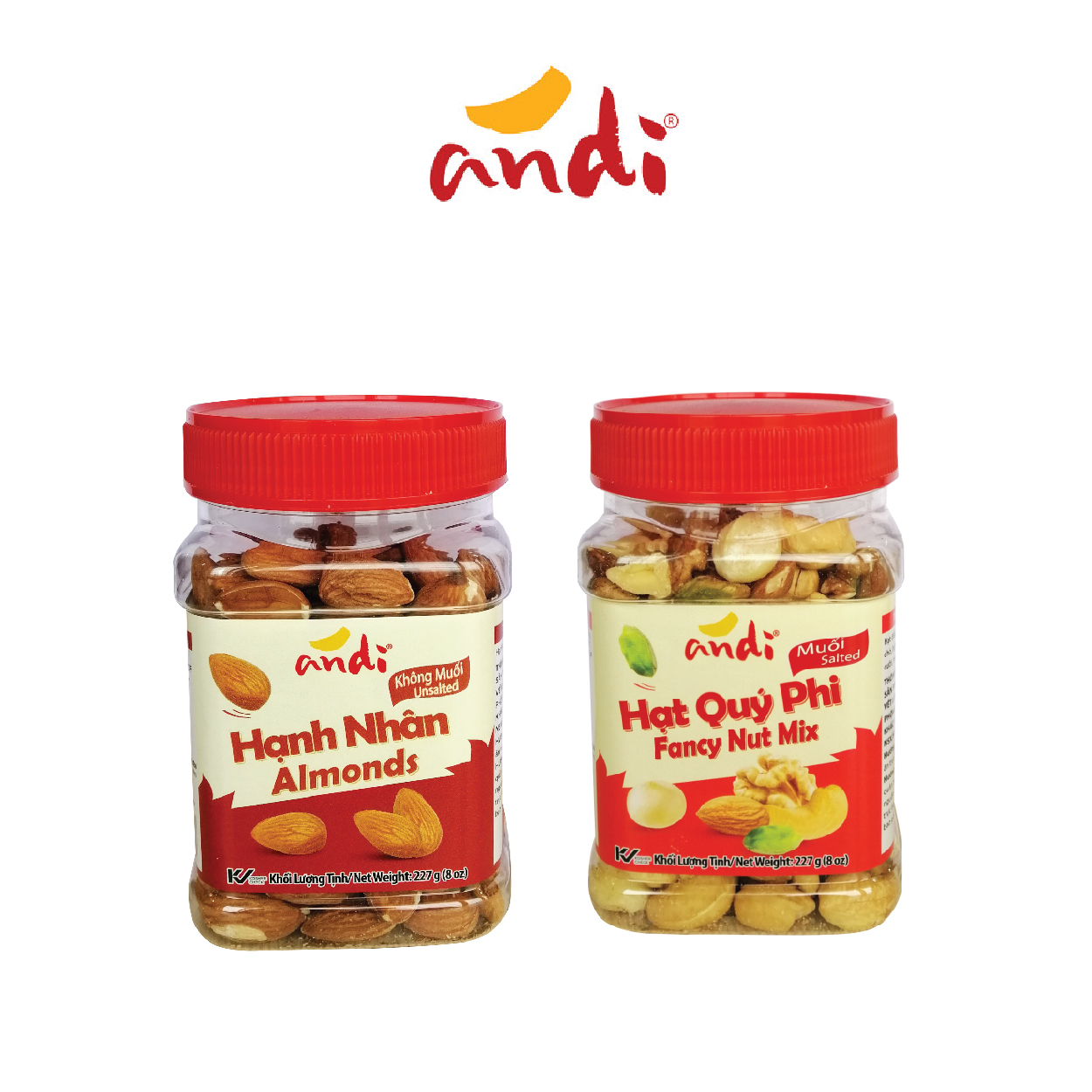 Combo Hạt Hạnh Nhân Không Muối 227g - Hạt Quý Phi 227g