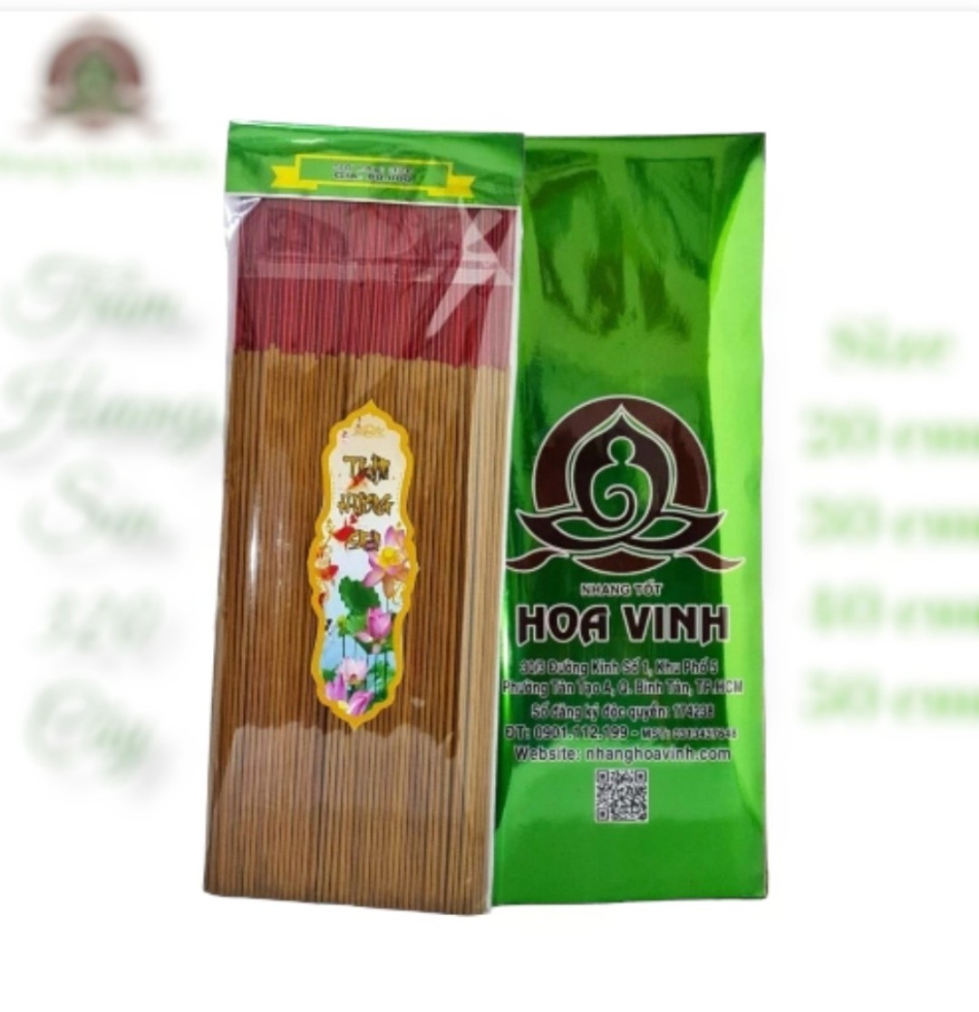 NHANG HOA VINH CHÍNH HÃNG - TRẦM LIÊN HOA 80 CÂY - MÀU CAM ĐẤT 15K - 4 TẤC