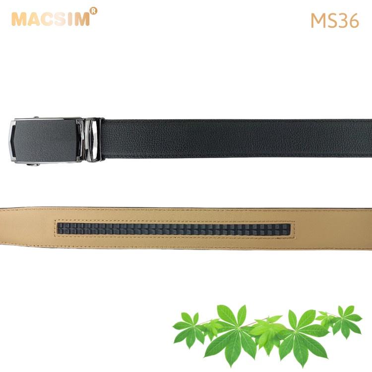 Thắt lưng nam -Dây nịt nam da thật cao cấp nhãn hiệu Macsim MS36