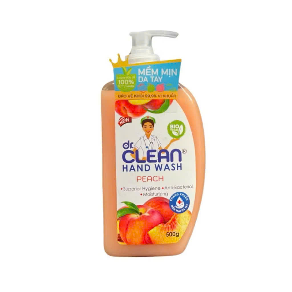 Nước rửa tay sinh học Dr Clean 500ml – Dưỡng ẩm, mềm tay, ngăn ngừa vi khuẩn, duy trì độ ẩm cho làn da