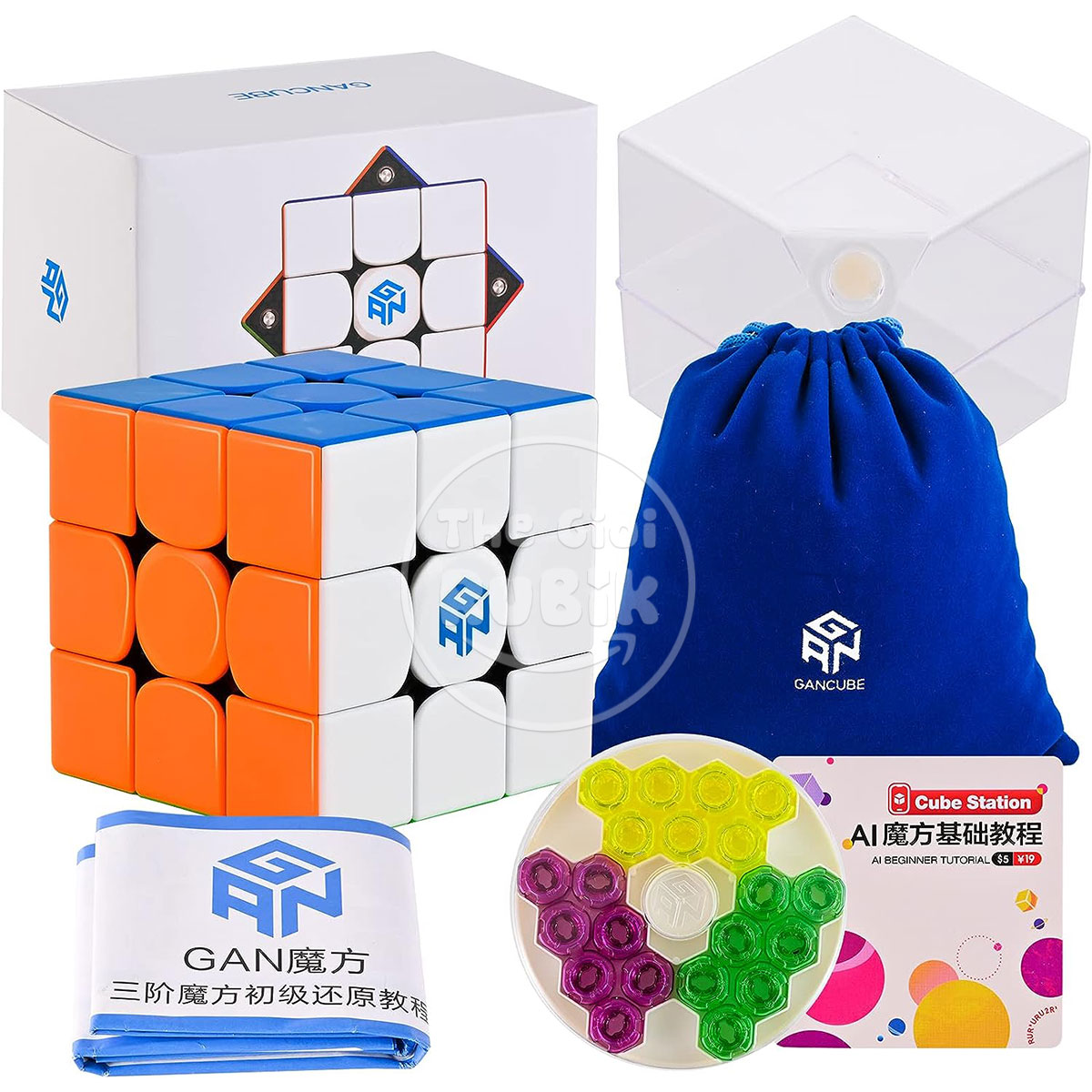 Rubik 3x3 Gan 356 M + GES Có Nam Châm. Rubik 3x3 Cao Cấp Chính Hãng GAN CUBE. Đồ Chơi Trí Tuệ | The Gioi Rubik