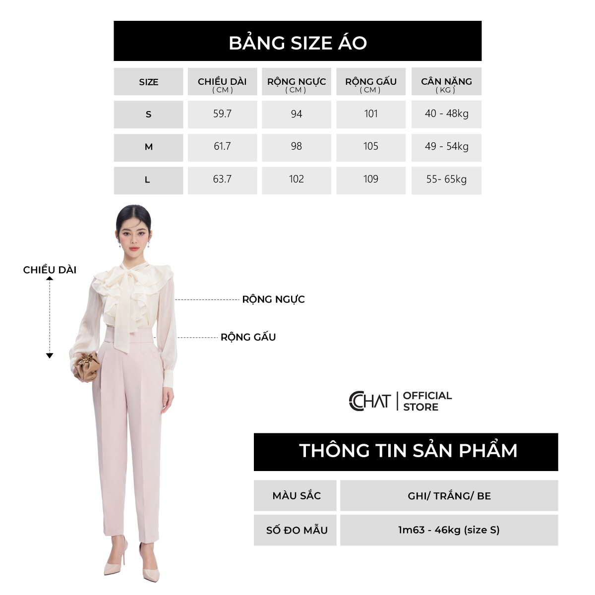 Áo Sơ Mi Nữ  Trơn Vai Bèo Buộc Nơ Chất Liệu Voan Cao Cấp 13FDV2005ST