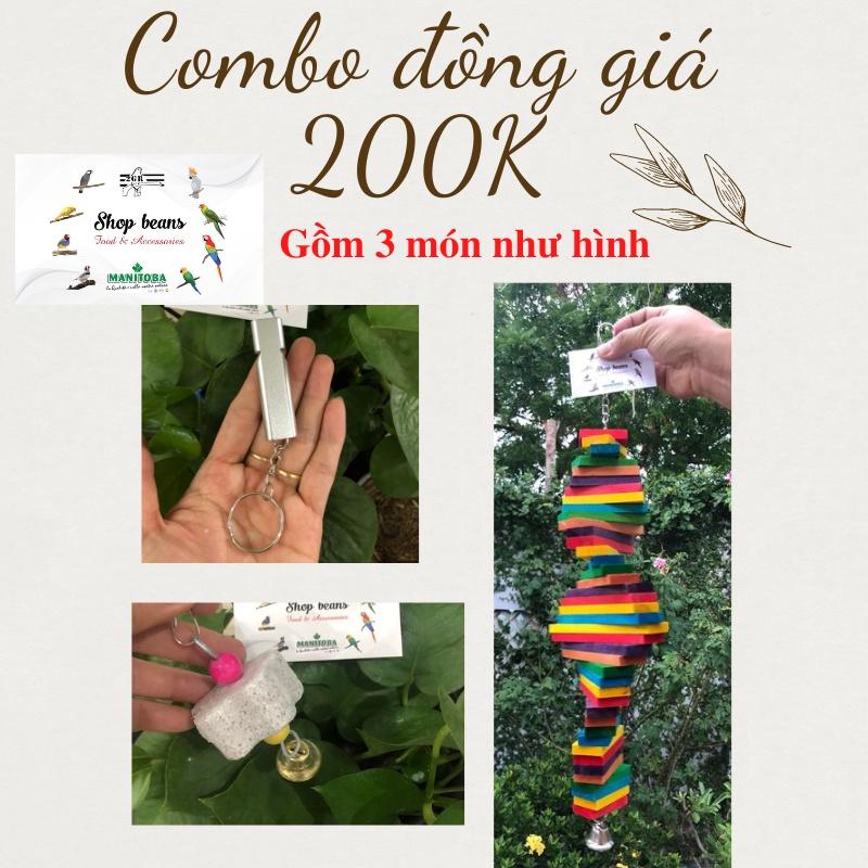 Combo đồng giá 200k đồ chơi cho vẹt