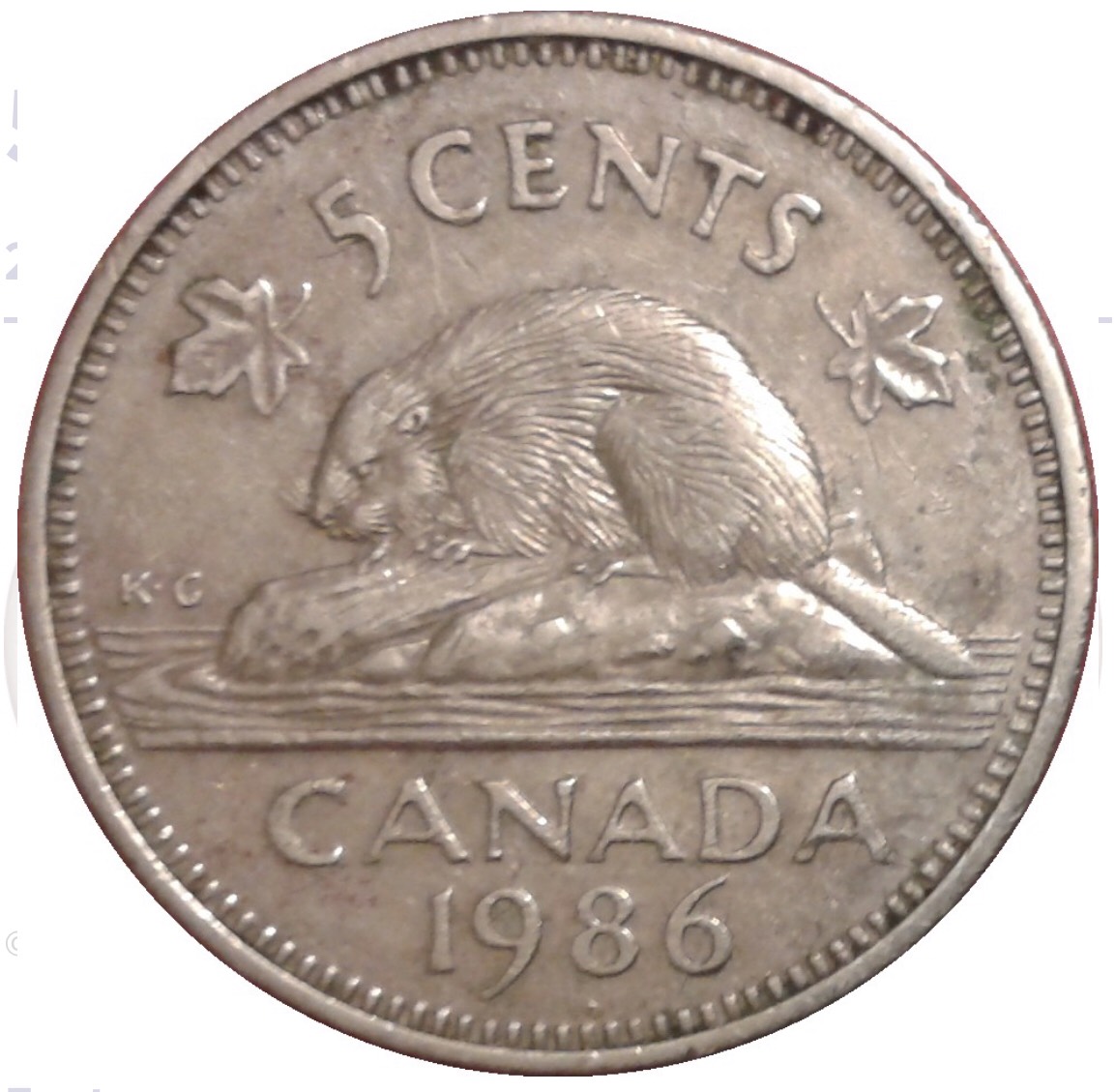 Xu thế giới 5 cent Canada chân dung Nữ hoàng Elizabeth II