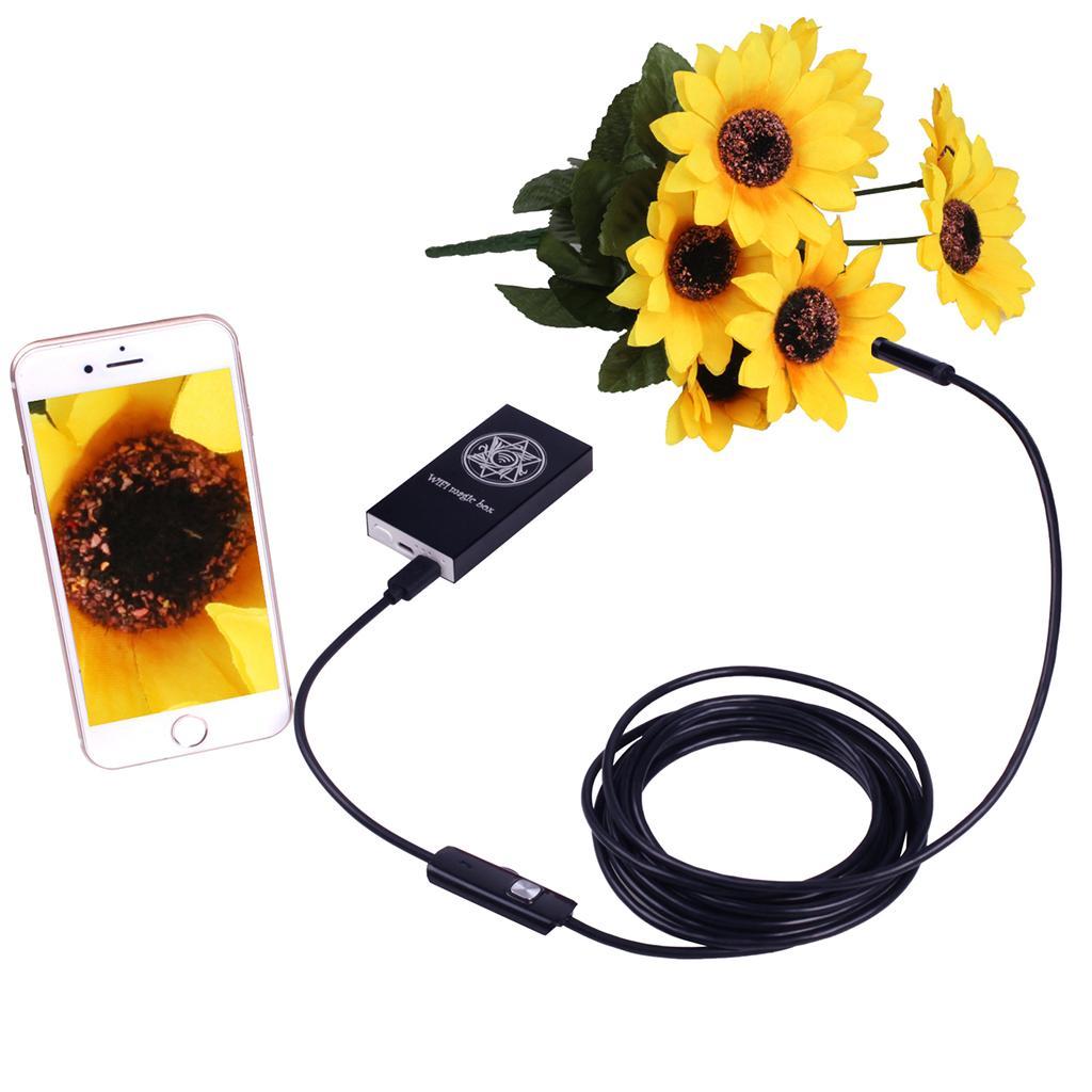 F100 8mm Wifi Waterproof Borescope Inspection Camera Adjustable LED Light for Android IOS Computer Tablet PC Phone