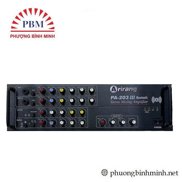 Máy tăng âm Arirang PA-203III bluetooth - Hàng chính hãng.