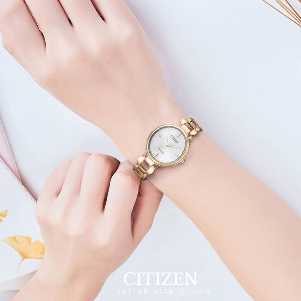 Đồng Hồ Nữ Citizen Dây Thép Không Gỉ EM0423-81A - Mặt Trắng (Sapphire)