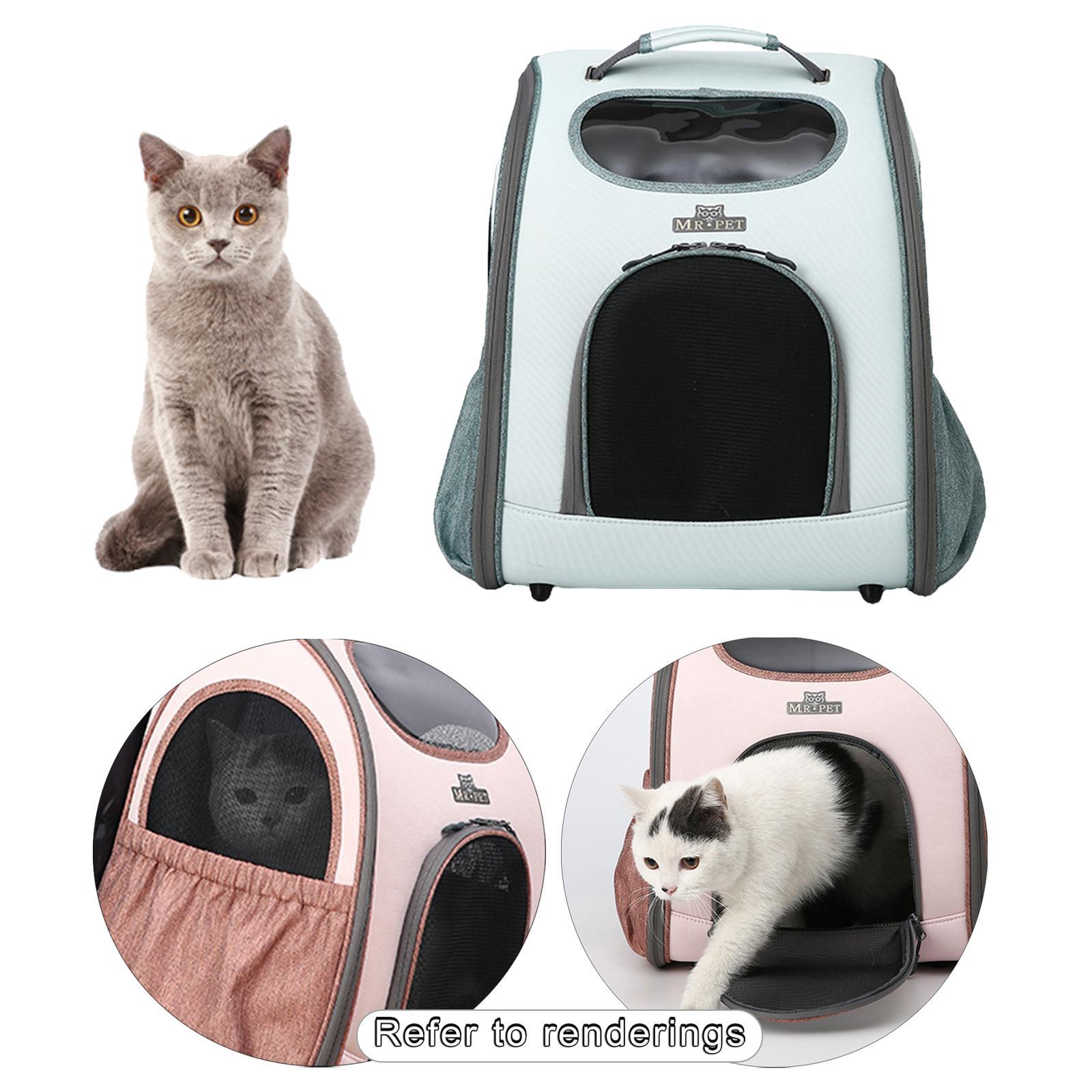 Breathable Pet Dog&Cat Carrier Backpack Shoulders Bag Zipper Cage