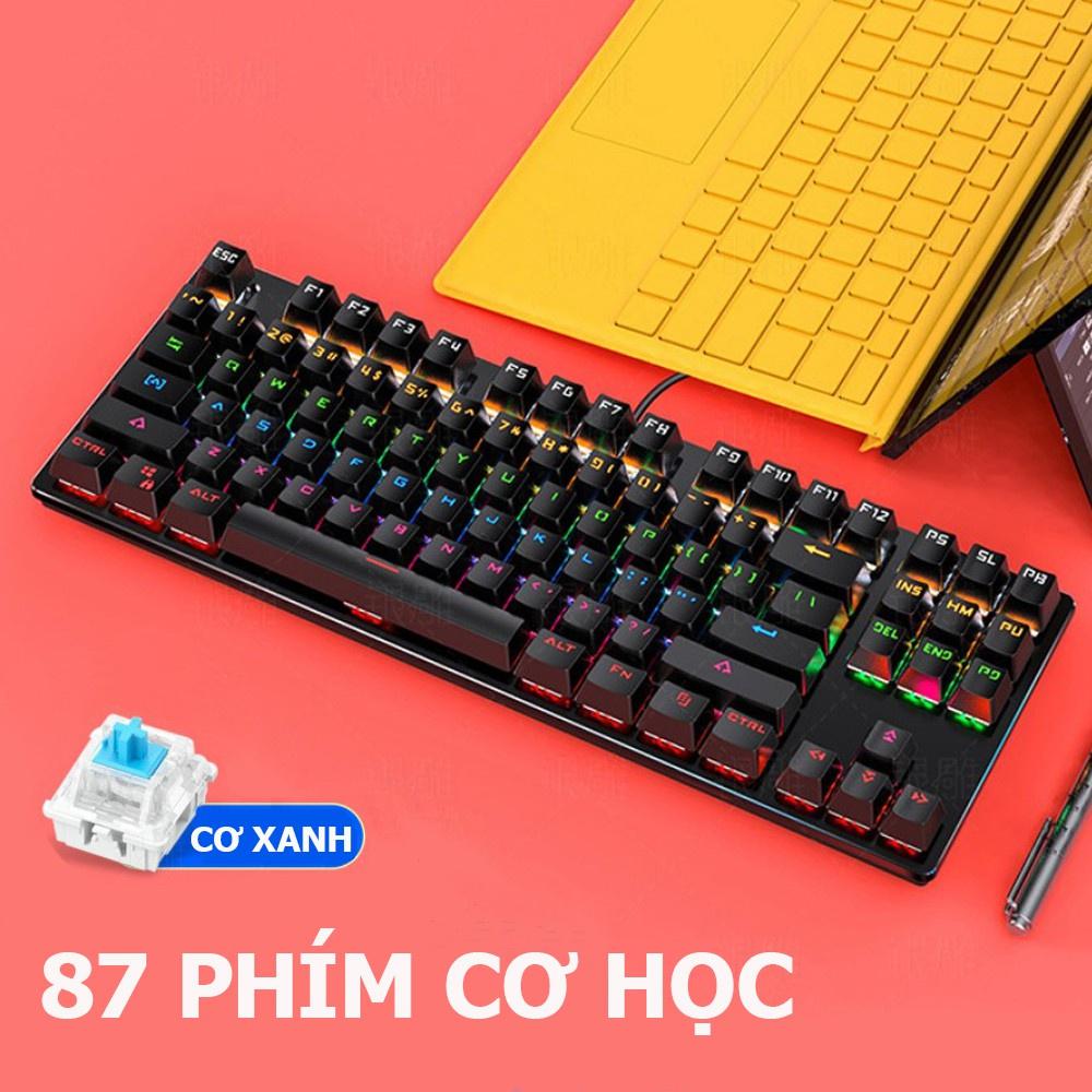 Bàn Phím Cơ Gaming VINETTEAM K400 Led RGB siêu đẹp 87 phím 10 Chế Độ Khác Nhau Chơi Game Dùng Văn Phòng Cực Đã Tương Thích Với Laptop PC Máy Tính Kiểu Dáng Gaming - Hàng Chính Hãng