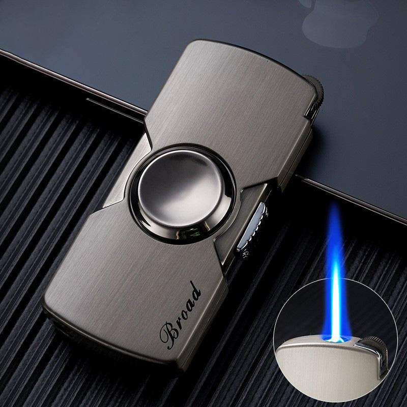 Bật Lửa Khò Broad Lighter BD325 Con Quay Spinner Lửa Khò Xanh Chắn Gió - Xài Gas