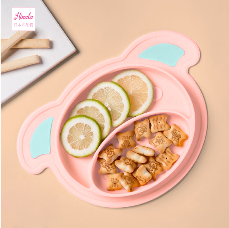 (02cái) Bát ăn dặm Piglet Silicone BAD02 - Thương hiệu Hinata Nhật Bản - Đạt chứng nhận FDA + Kiểm định Quatest