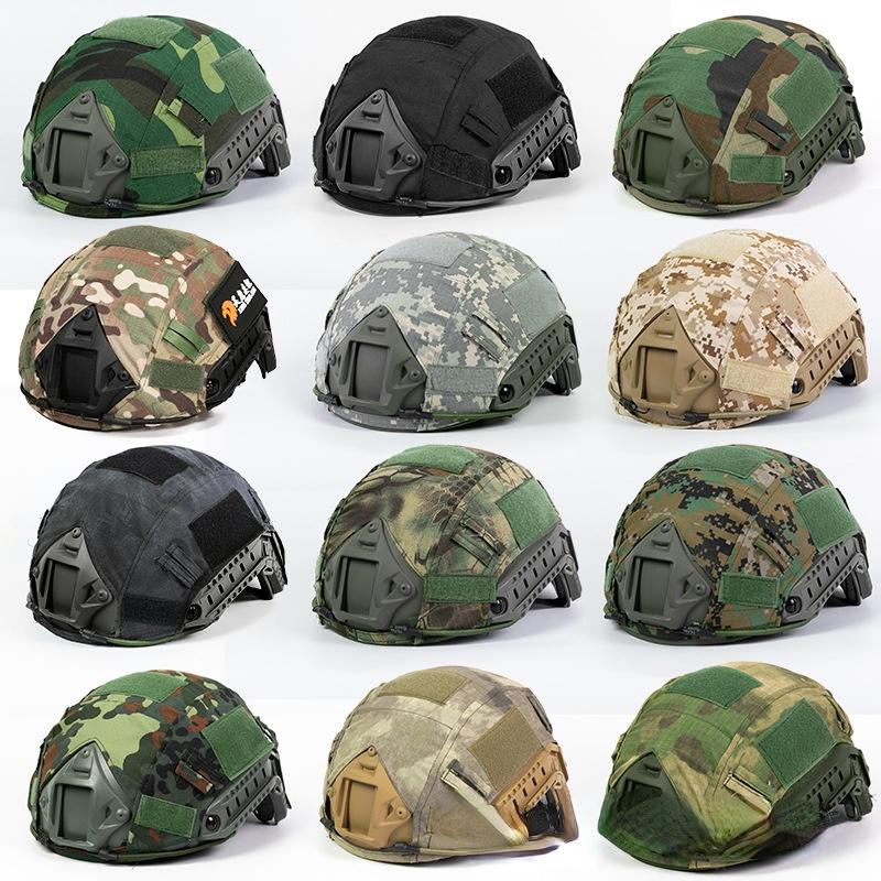 Mũ bảo hiểm chiến thuật Vòng tròn đầu 52-60cm Mũ bảo hiểm Airsoft Paintball War Game Gear CS Fast Materment Cover nhiều màu Color: jungle digital