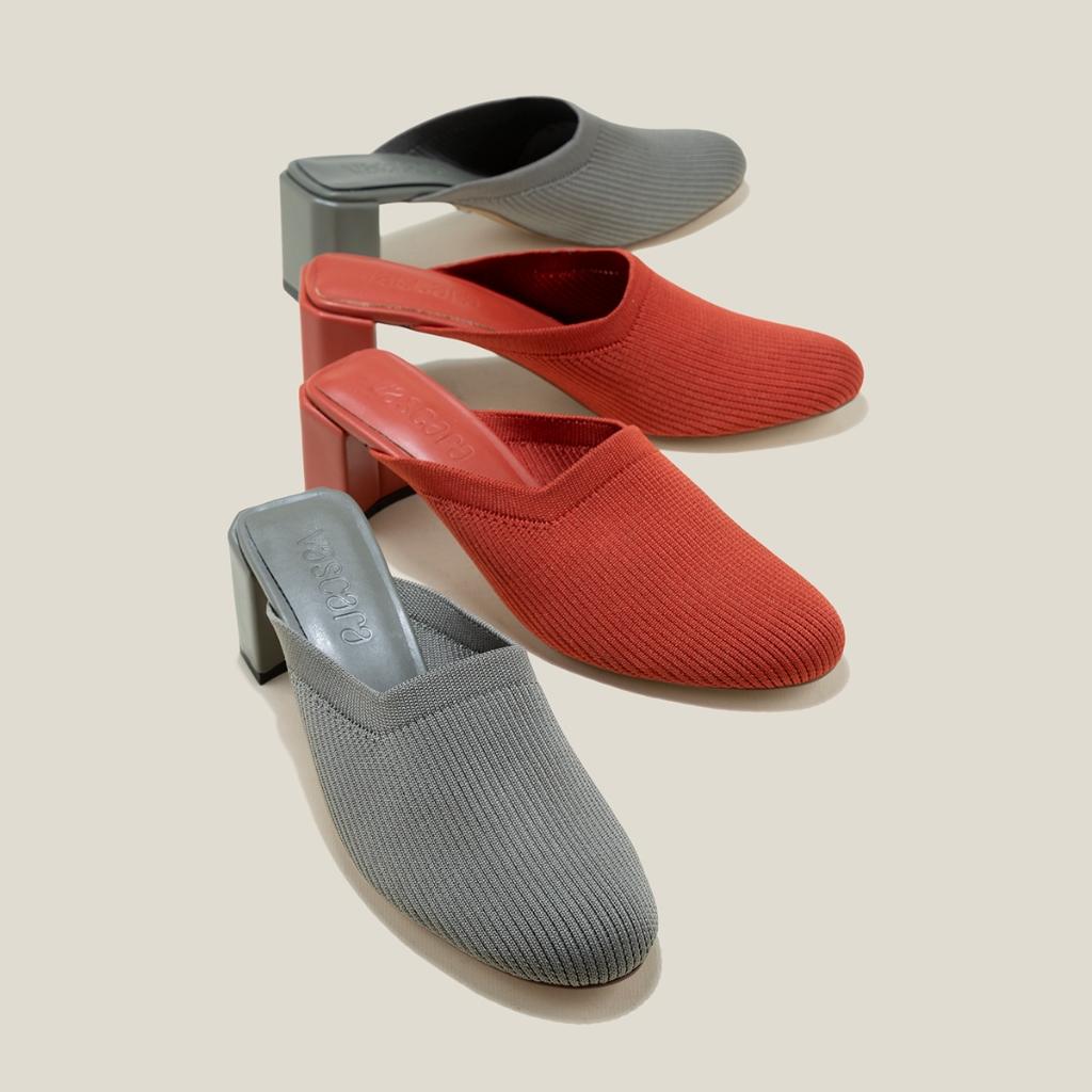 Vascara Guốc Mules Vải Knit - GNN 0203