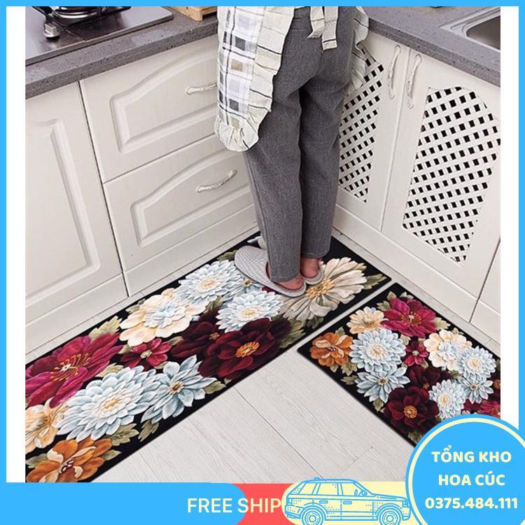 Bộ 2 Thảm Bếp Đế Cao Su Chống Trơn Trượt Dễ Lau Sạch - Màu Ngẫu Nhiên - Vận Chuyển Miễn Phí Toàn Quốc