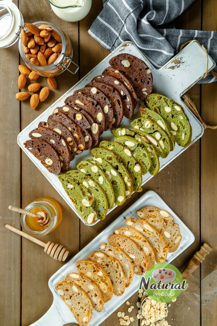 Bánh ăn kiêng dành cho người tiểu đường, bánh ăn kiêng Biscotti không đường natural meal