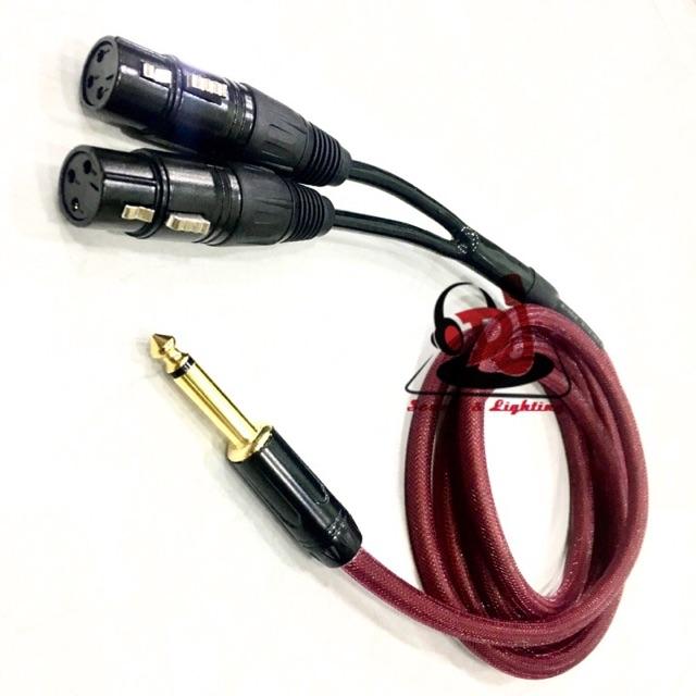 dây Jack 6 ly  ra 2 đầu Jack XLR cái rắc chia XLR Jack 6ly ra 2