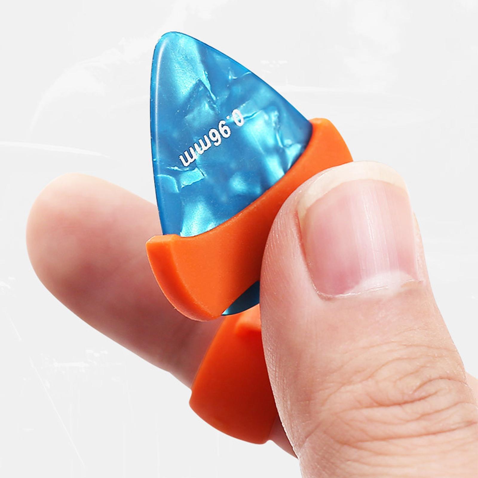 Guitar Finger Pick Holder Comfortable Thumbpicks Storage Cover for Children M