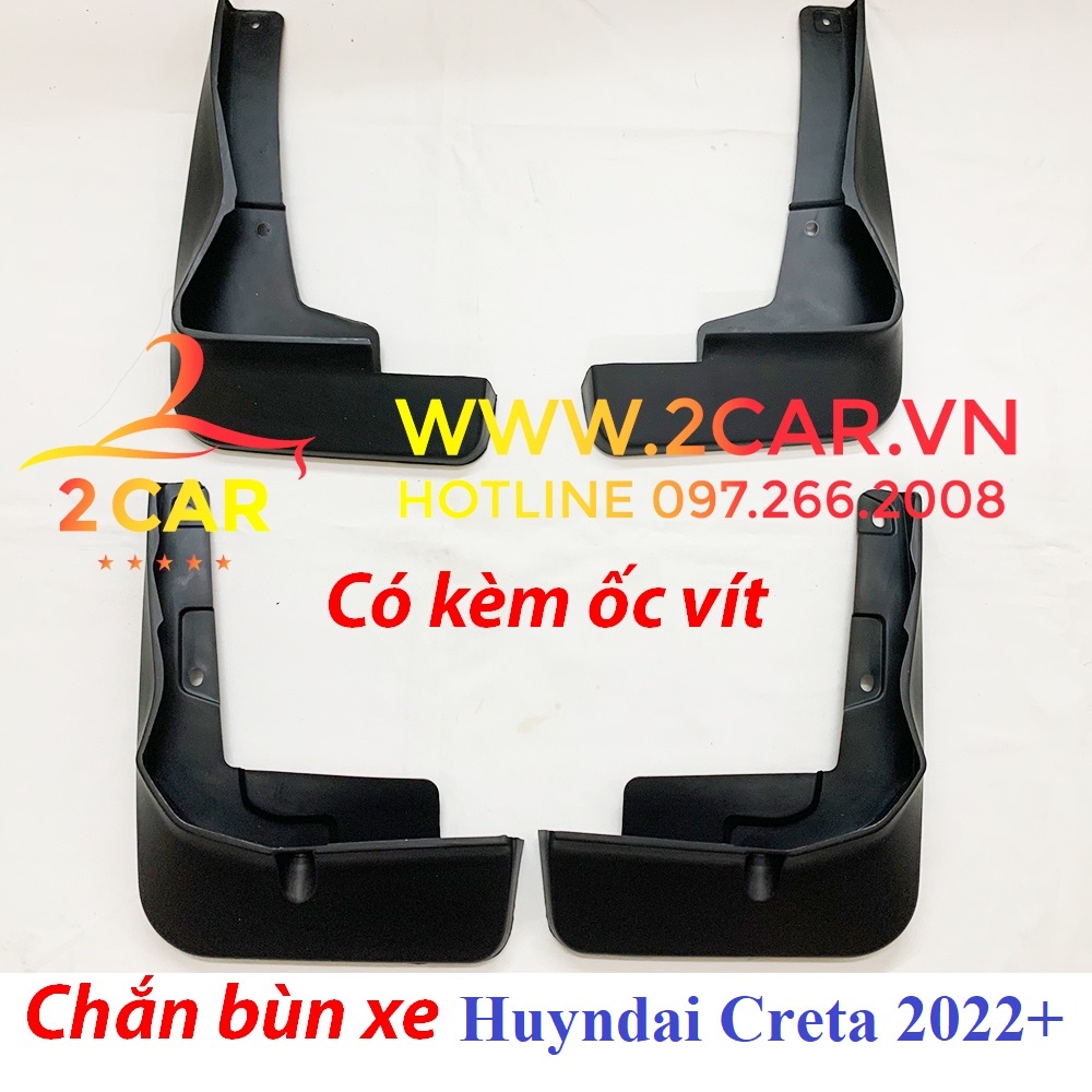 Chắn bùn nhựa dẻo xe Huyndai Creta 2022 2023 - có kèm theo ốc vít