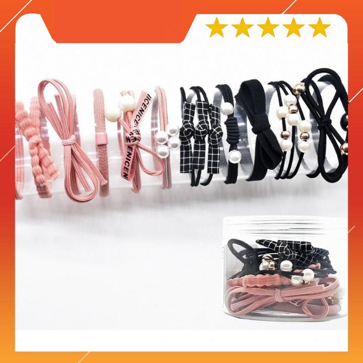 Dây dây thun cột tóc đơn giản phong cách Hàn Quốc