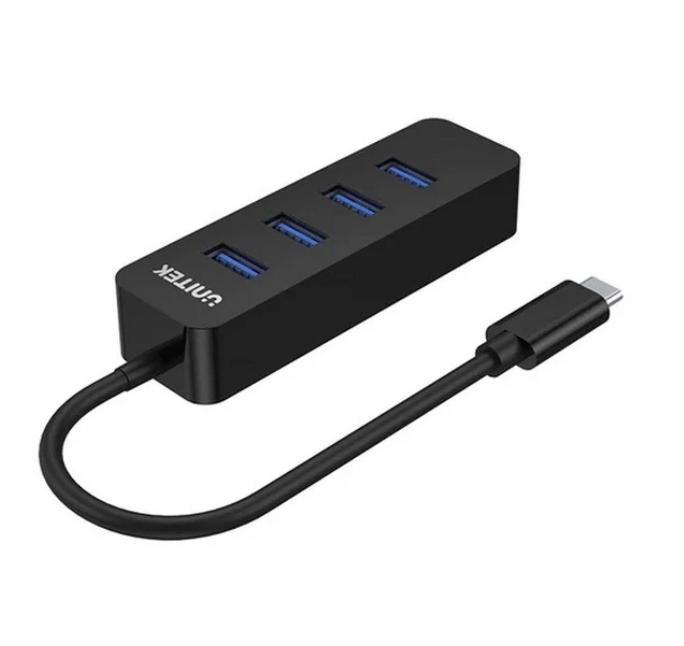 Hub USB Type C ra 04 cổng USB 3.0 và 01 cổng nguồn Type C 5V-2A Unitek H1117B - HÀNG CHÍNH HÃNG